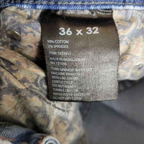 English Laundry Jeans Mens 36x32 Blue Harrow Straight Fit 5-Pocket Stretch Denim - Picture 10 of 15